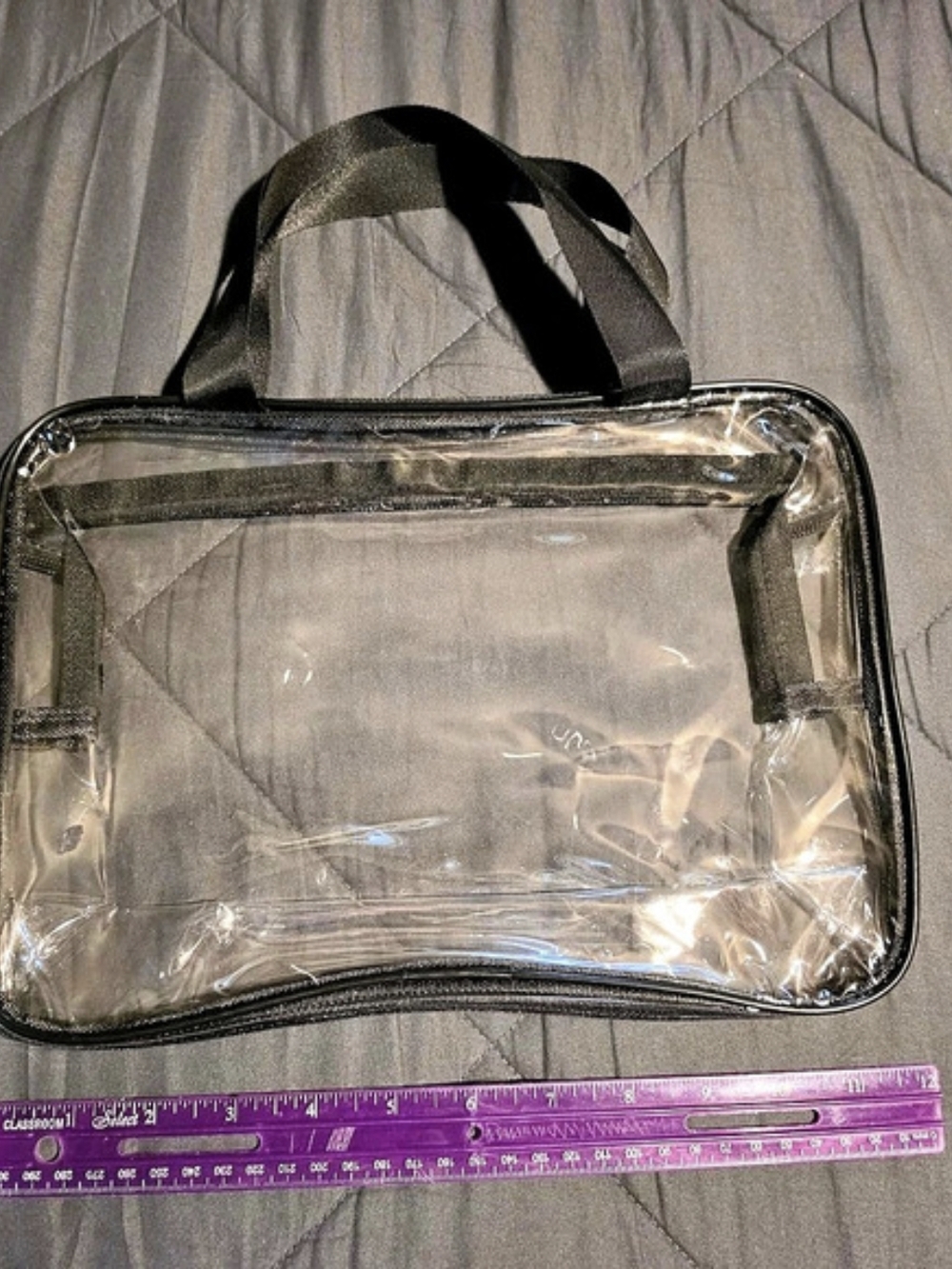 Clear & Black Travel Cosmetic Bag